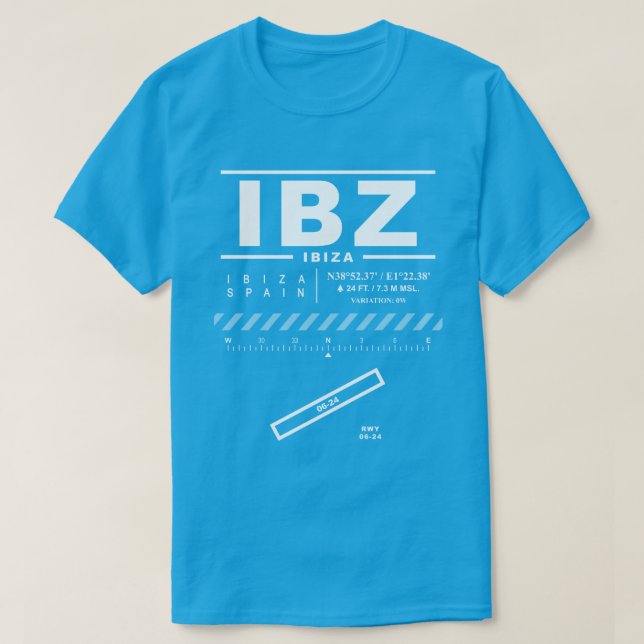 Ibiza Airport IBZ T-Shirt (Design Front)