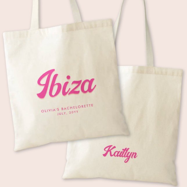 Ibiza Bachelorette Party Personalized Tote (Ibiza Bachelorette Party Tote Bag)