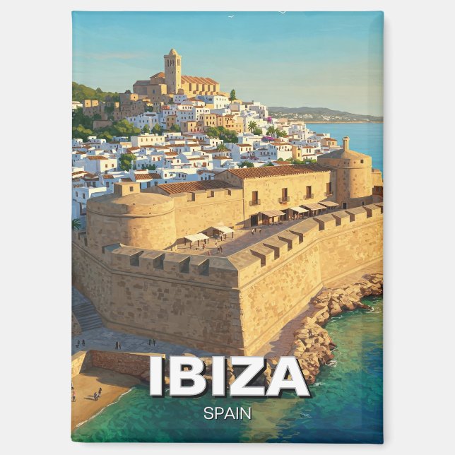 Ibiza Dalt Vila Spain Travel Magnet (Front)