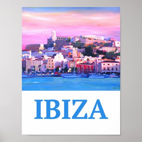 Ibiza Eivissia Spain Retro Poster