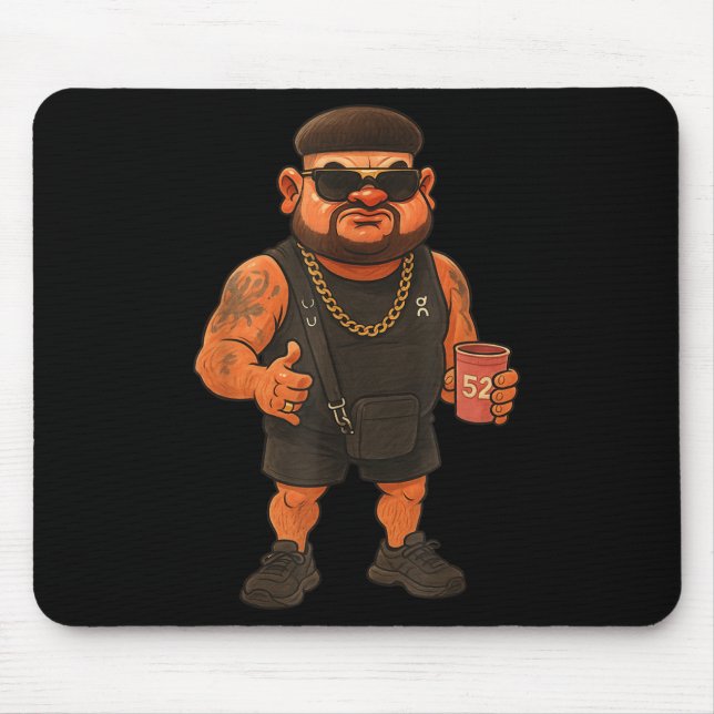 Ibiza Final Boss Meme Funny Holiday Haircut Jokes  Mouse Pad (Front)