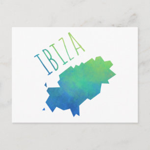 Ibiza Map Postcard