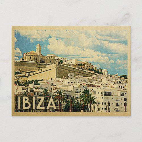 Ibiza Postcard Spain Vintage Travel