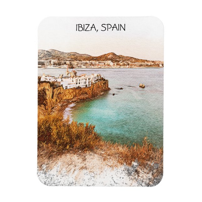 Ibiza Spain Baleares Island Scenery Magnet (Vertical)