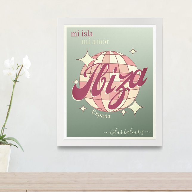 Ibiza Spain balearic Island modern retro Poster  (Creator Uploaded)