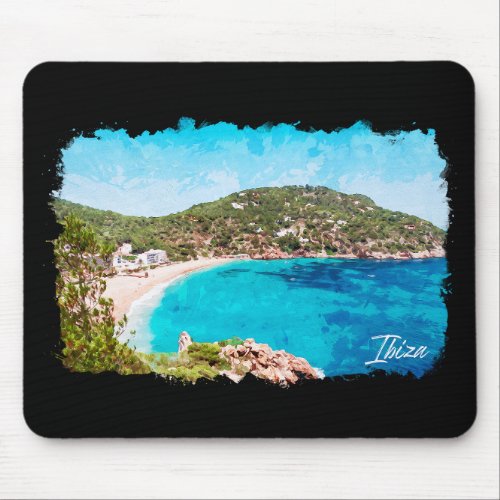 Ibiza Spain Beach Landscape Travel Mouse Pad