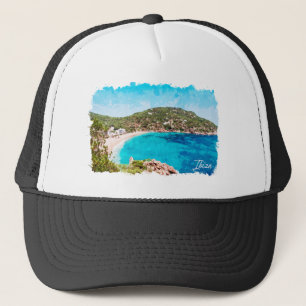 Ibiza Spain Beach Landscape Travel Trucker Hat