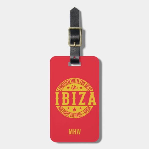 IBIZA Spain custom luggage tag