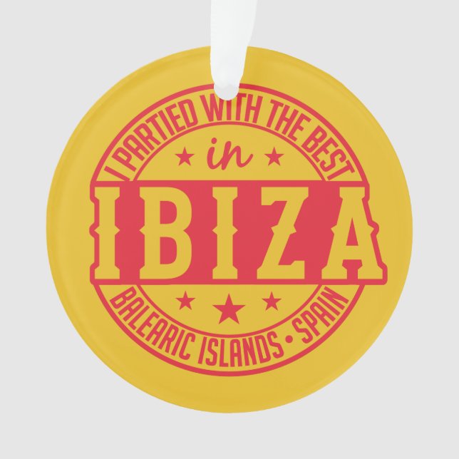 IBIZA Spain custom ornament (Front)