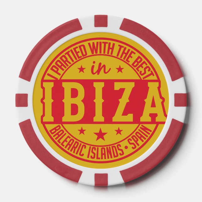 IBIZA Spain custom poker chips (Front)