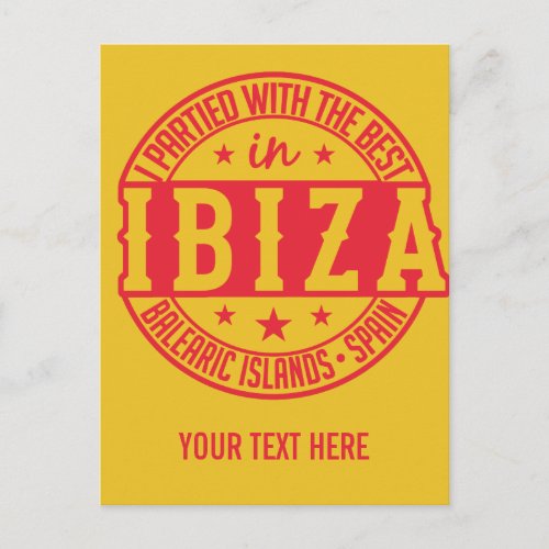 IBIZA Spain custom postcard