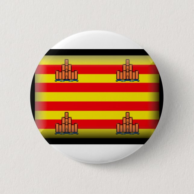 Ibiza Spain Flag Button (Front)