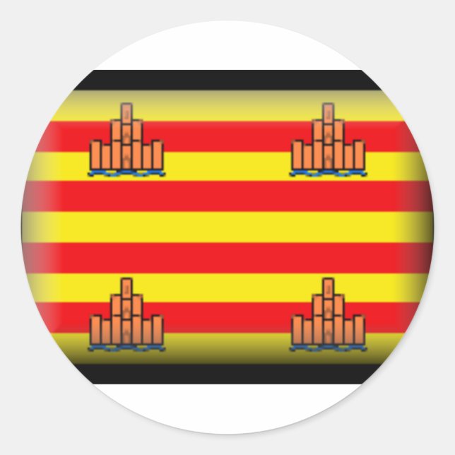 Ibiza Spain Flag Classic Round Sticker (Front)