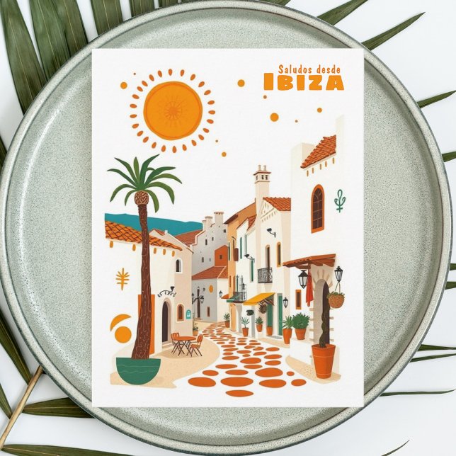 Ibiza Spain holiday white mediterranean Postcard (Creator Uploaded)