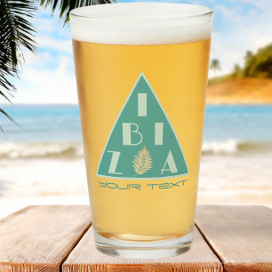 Ibiza Spain logo modern beach bar Glass