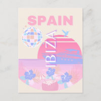 Ibiza, Spain, Travel Art, Preppy Art, Pink