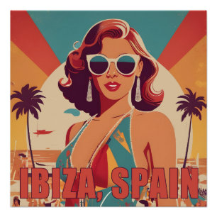 Ibiza, Spain Travel Poster