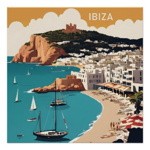 Ibiza, Spain Travel Poster