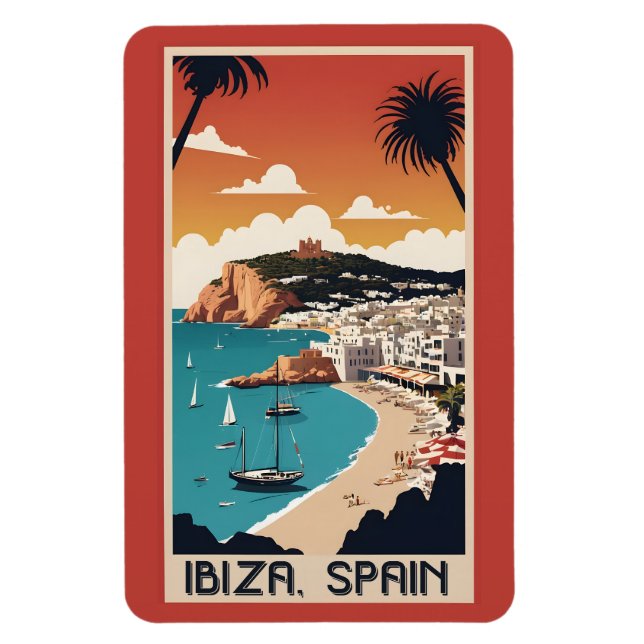 Ibiza, Spain Travel Poster Magnet (Vertical)