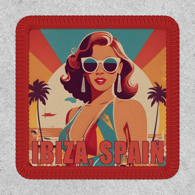 Ibiza, Spain Travel Poster Patch (Front)
