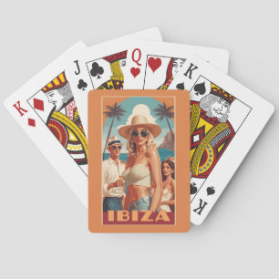 Ibiza, Spain Travel Poster Poker Cards