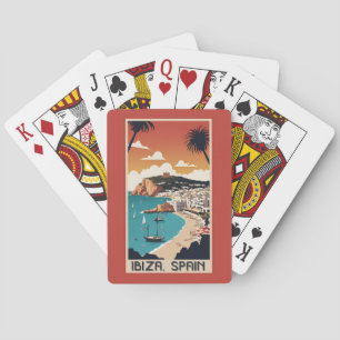 Ibiza, Spain Travel Poster Poker Cards