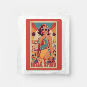 Ibiza, Spain Travel Poster Tea Bag Drink Mix