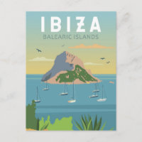 Ibiza Spain Travel Vintage Art
