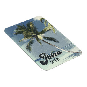 Ibiza Spain Vintage Retro Travel Postcard Art Magnet