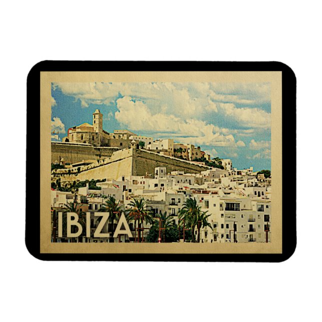 Ibiza Spain Vintage Travel Magnet (Horizontal)