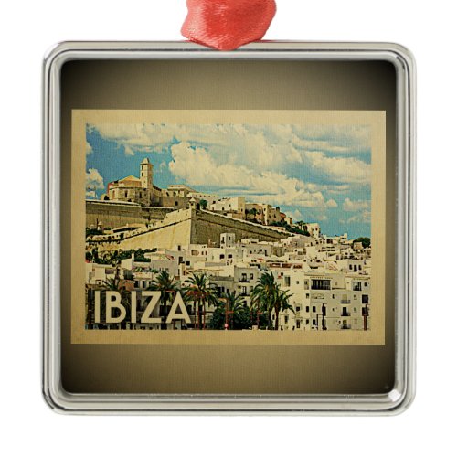 Ibiza Spain Vintage Travel Ornament