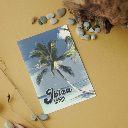 Ibiza Spain Vintage Travel Poster Postcard