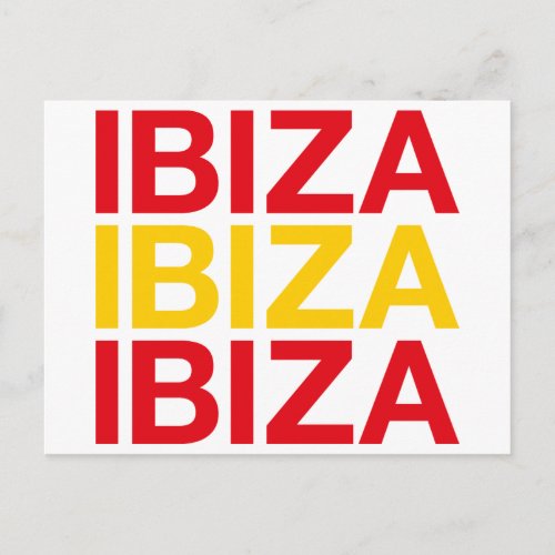 IBIZA Spanish Flag Postcard