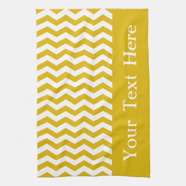 Ibiza Sunset Wave Chevron customizable Towel (Vertical)