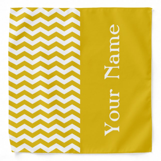 Ibiza Sunset Wave Chevron with name Bandana (Front)