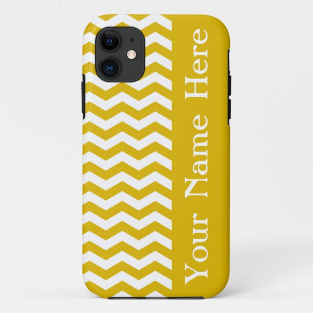 Ibiza Sunset Wave Chevron with name Case-Mate iPhone Case (Back)