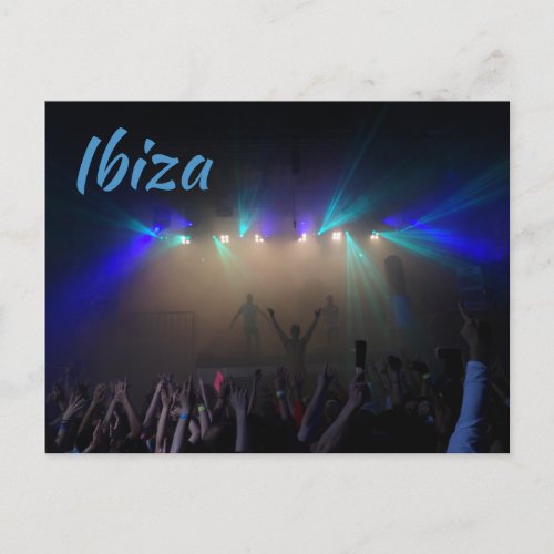 Ibiza Superclub DJs Dancers Party Time Postcard