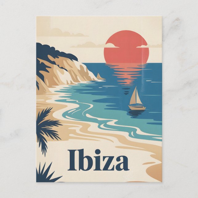 Ibiza vintage postcard (Front)