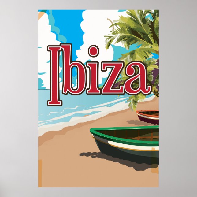 Ibiza vintage travel poster (Front)
