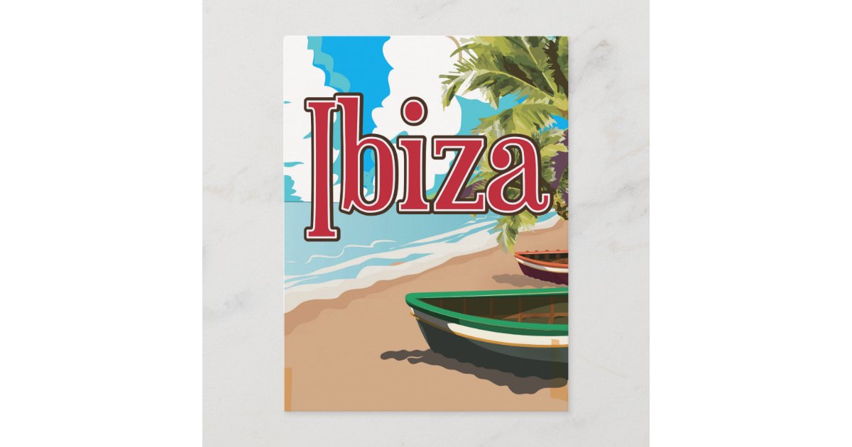 Ibiza Spain Retro Vintage Style Travel Poster or Canvas Picture