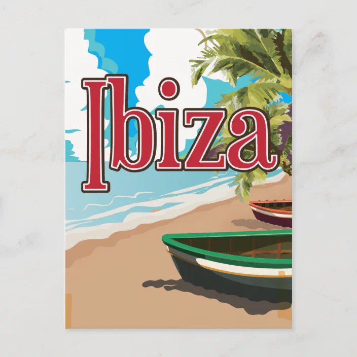 Ibiza Spain Retro Vintage Style Travel Poster or Canvas Picture