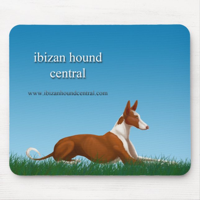 Ibizan Hound Central Mouse Pad (Front)