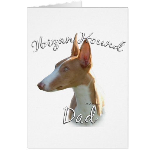 Ibizan Hound Dad 2 Cards (Front)