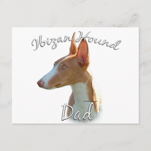 Ibizan Hound Dad 2 Postcard (Front)
