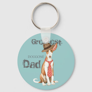 Ibizan Hound Dad Keychain