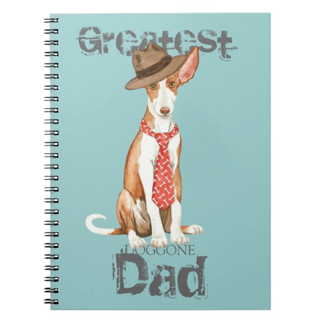 Ibizan Hound Dad Notebook (Front)
