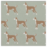 Ibizan Hound Dog Breed Silhouette Fabric