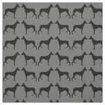 Ibizan Hound Dog Breed Silhouettes Patterned Fabric