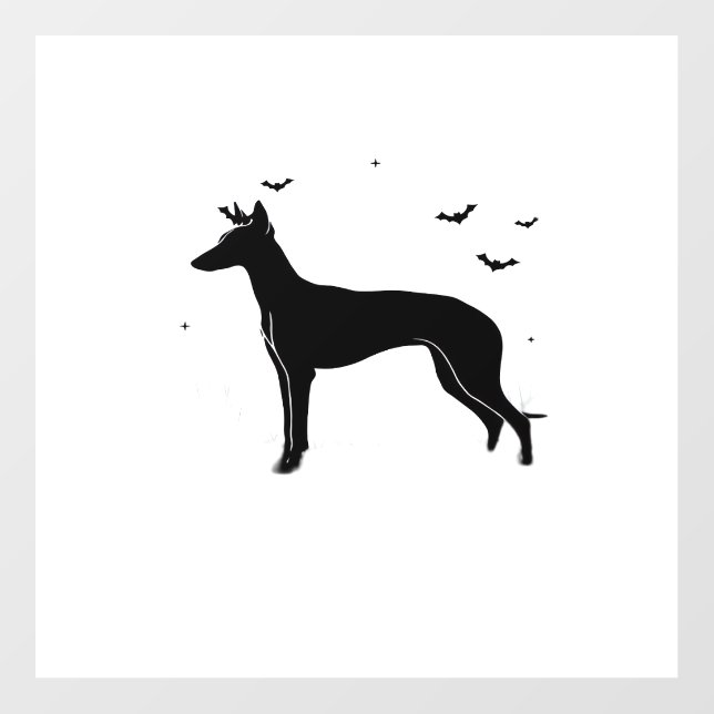 Ibizan Hound Dog � Halloween Moon Silhouette Class Floor Decals (Front)