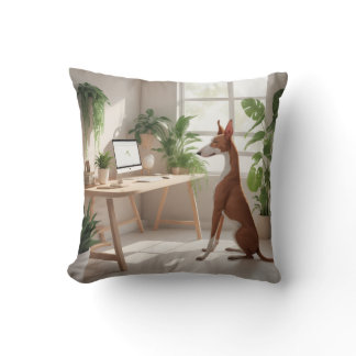 Ibizan Hound Elegant Throw Pillow